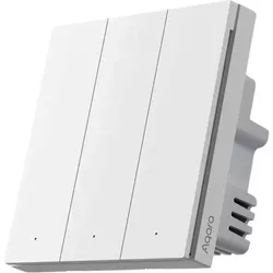 купить Выключатель электрический Aqara H1 PRO - 3 клавиши (c нулём) квадратный подрозетник, белый (QBKG32LM) в Кишинёве 