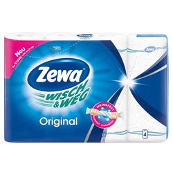 Zewa бумажные полотенца, 2 слоя, 4 рулона