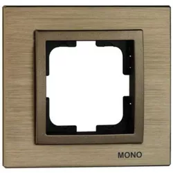 купить Выключатель электрический Mono Electric Рамка 1P алюминий бронза Style в Кишинёве 