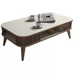 cumpără Măsuţă cafea Trendy Eylul, Crema 105x34x60cm în Chișinău 