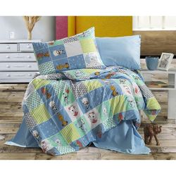 купить Домашний текстиль Cottony SLPR Ranforcce Tedy blue/Blue inchis: 1 per в Кишинёве 