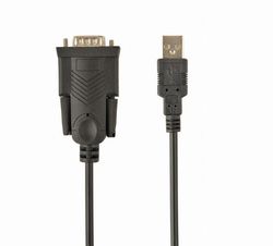 Converter USB to Serial port, Gembird "UAS-DB9M-02",1.5m cable, Black