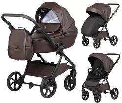 cumpără Сărucior pentru copii Tutis Carucior 2in1 UNO 6+ LEATHER Cioccolata 177 (1602177) în Chișinău 