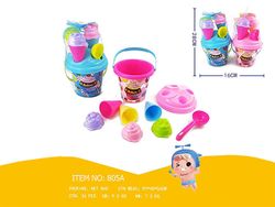 Набор игрушек для песка в ведерке "Мороженое" 9ед, 24cm