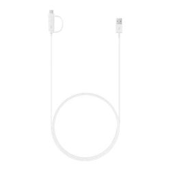 2in1 Cable Samsung, Type-C+Micro-USB, White