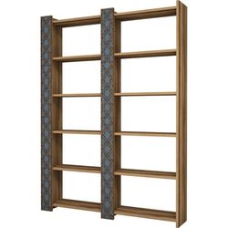 cumpără Raft de birou Trendy Orasul 2, Nuc, Calcedonie 124x170x24cm, raft de carti în Chișinău 