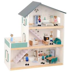 cumpără Căsuță pentru păpuși Tooky Toy TP549 TK Casuta pentru Papusa din lemn, 2887D în Chișinău 