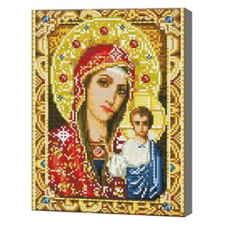 Икона Божией Матери, 30x40 см, алмазная мозаика QS200706