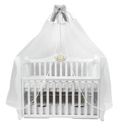 купить Кроватка PernaMea Baldachin Renaissance Buline Gri (PM.101300/10) в Кишинёве 