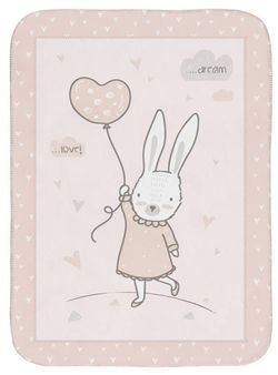 купить Комплект подушек и одеял Kikka Boo 31103020132 Plapuma super moale Rabbits in Love, 110x140 cm в Кишинёве 