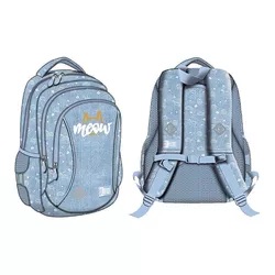 купить Детский рюкзак St.RIGHT 57857 Ghiozdan scolar 27x17x39cm, Meow Mood в Кишинёве 