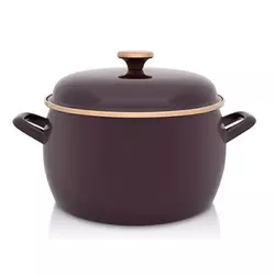 cumpără Cratiță Metalac 57042 Cratita emailata Bordo Princ 20cm, 4.2L, capac din metal în Chișinău 