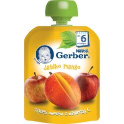 Gerber пюре яблоко и манго 6+ мес., 90 г