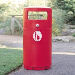 Уличная урна SUPPER GUPPY BIN, 85L, SIGNAL RED, GLSDN