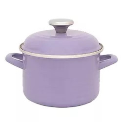 cumpără Cratiță Metalac 57054 Cratita emailata Waves Violet 20cm, 4.0L, capac din metal în Chișinău 