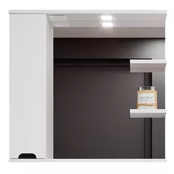 купить Зеркало для ванной Bayro Etna 800x750 левый белый мат в Кишинёве 