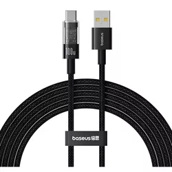 купить Кабель для моб. устройства Baseus P10373002111-01 Gem Fast-Charging USB-A to Type-C 100W 2m Cluster, Black в Кишинёве 