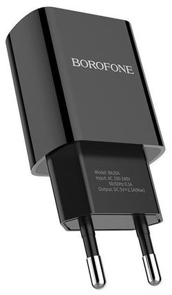 cumpără Încărcător cu fir Borofone BA20A Sharp single port Lightning, Black în Chișinău