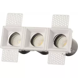 купить Освещение для помещений LED Market Downlight Frameless Square 21W (3x7W), 4000K, D2031, White в Кишинёве 