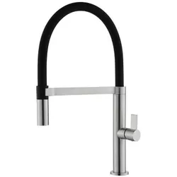 cumpără Bateria bucătărie Helika-AquaSanita 7043-002 MAGNUS Steel+black silicone hose în Chișinău 