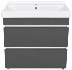 cumpără Dulap pentru lavoar Mashtab 11349 Sanremo cu 2 sertare fara minere 70cm Alb-Antracit în Chișinău 