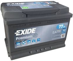 exide premium 12v 77ah 760en 278x175x190 -/+