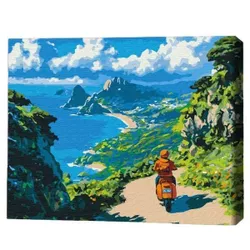 cumpără Tablou pe numere BrushMe RBS54237FC 30x40cm (fără cutie) Spre orizont în Chișinău 