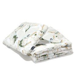 Набор подушка+одеяло из хлопка La Millou –  Heron In a Cream Lotus