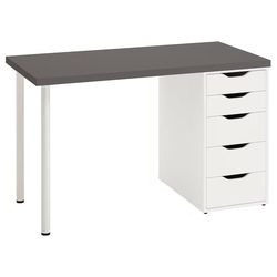 купить Офисный стол Ikea Lagkapten/Alex 120x60 Grey/White в Кишинёве 