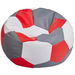 cumpără Fotoliu BeanBag BeanBag BM6105, Minge Ares din piele ecologică, L, gri, roșu, alb în Chișinău 