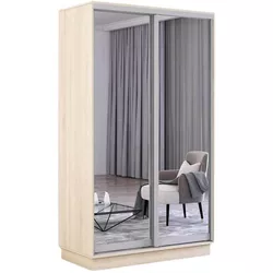 купить Шкаф Mobildor-Lux Раздвижные зеркальные двери Fox (100x60x210H см) Sonoma в Кишинёве 