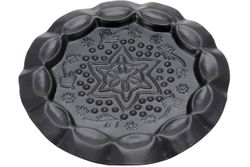 Suport-farfurie decorativa gravata neagra, D11.5cm, metal