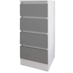купить Комод Smartex (16012) Т1 50cm Alb+Grafit в Кишинёве 