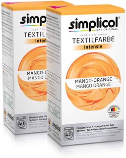 SIMPLICOL Intensiv - Mango-Orange, Vopsea pentru haine si textile in masina de spalat, Mango-Orange