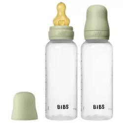 купить Поильник BIBS 5117250 Set 2 biberoane din plastic Sage cu tetina din latex flux mediu, 270ml в Кишинёве 