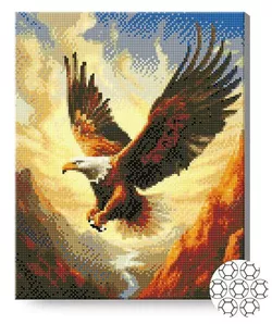 купить Картина по номерам Art Gallery GA87227 Mozaic cu diamante 40x50cm Vulturul cu cap alb в Кишинёве 