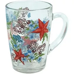 купить Чашка Glass Ink 42346 Чашка стеклянная 300ml Verso Design Средиземноморье в Кишинёве 