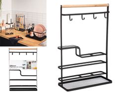 Organizator bucatarie Five 28X12X43.5cm, metal