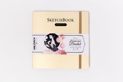 Sketchbook Malevich pentru grafică și markerii Bristol Glamour, crem, 180 gr, 19х19 cm, 20 foi