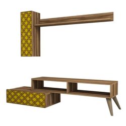 купить Стенка Trendy Planeta, Nuc, Galben 150x37x37cm в Кишинёве 