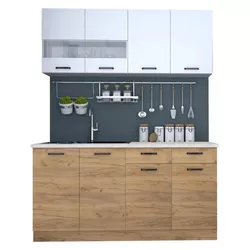 cumpără Mobilă pentru bucatarie Marcel Prod Vio 1.6m White/Craft Oak Golden în Chișinău 