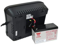 UPS Ultra Power 850VA/480W, (3 steps of AVR, CPU controlled), USB, 8 Schuko, 2 IEC, plastic case