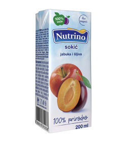 Suc Nutrino de mere si prune (4+ luni) 200 ml