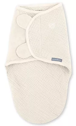 купить Аксессуар для пеленания Bright Starts 17386-003 Ingenuity SwaddleMe din muselina, 0-3 luni, 1.5 TOG, Cream в Кишинёве 