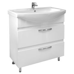 купить Шкаф под умывальник Mashtab 11634 Agat cu 2 sertare 80cm Alb в Кишинёве 