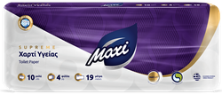 Туалетная бумага MAXI, 4 слоя, 10 рулонов