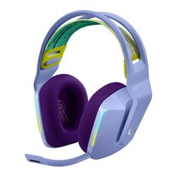Wireless Gaming Headset Logitech G733, 40mm drivers,20-20kHz,39 Ohm,87.5dB, RGB,2.4 Ghz/3.5mm,Lilac
