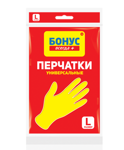 Перчатки хозяйственные универсальные Бонус, L