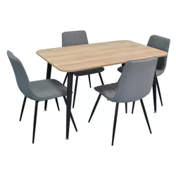 купить Комплект стол и стулья Evelin di Costacurta стол DT-405-2B + 4 стула XR-154B Grey5 (rogojca) в Кишинёве 