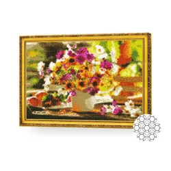 купить Картина по номерам Art Gallery GB80091 Mozaic cu diamante 30x40cm Buchet insorit в Кишинёве 